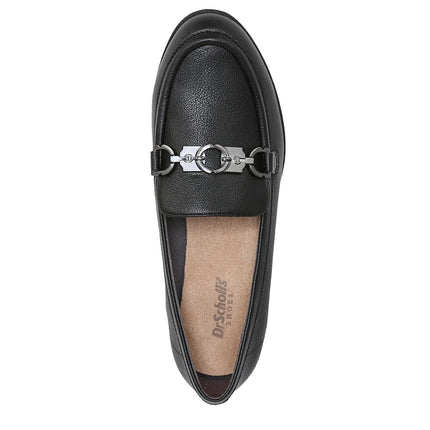 Dr. Scholl's Shoes Women's Rate Adorn Loafer, Black Smooth, 7.5 UK