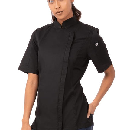 Chef Works Women's Springfield Chef Coat, Black, X