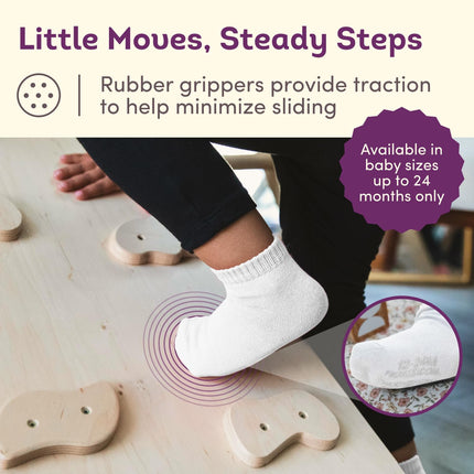 Calcetines elásticos de algodón Grow & Fit Flex Zones de Fruit of the Loom para bebés y niños pequeños - Unisex, Niñas, Niños, Rayas rosadas, 0-6 meses