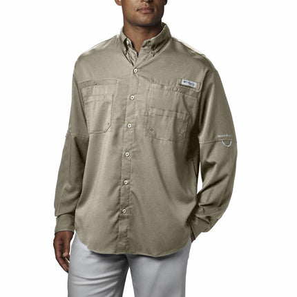 Camisa de manga larga Tamiami 2 para hombre de Columbia, camisa de manga larga, fósil, L
