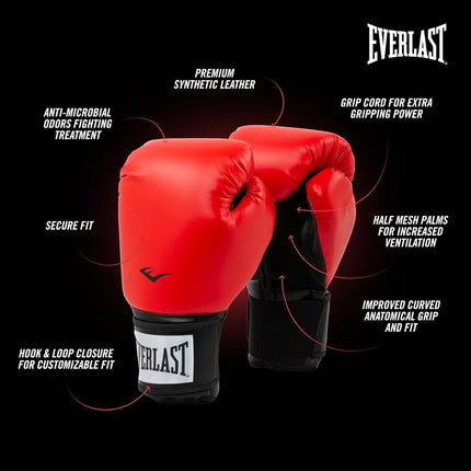 Everlast Prostyle 2 12oz Boxing Gloves (Red), Muay Thai, Men, Women