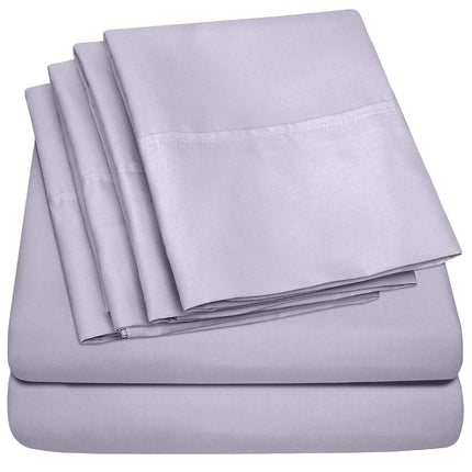 Sweet Home Collection Parure de draps de qualité à poches profondes - 2 taies d'oreiller supplémentaires, bon rapport qualité-prix, Twin XL, lilas, 4 pièces