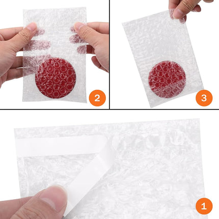 50Pack Self-Seal Bubble Out Pouches 6 x 8 Inch, Double Walled Cushioning Bags for Shipping, Packing, Moving - Small Protective Wrap