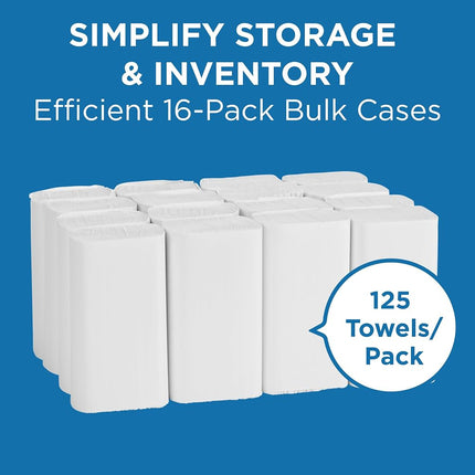 Georgia Pacific Professional 21000 Paper Towel, 9 1/5 x 9 2/5, White, Pack of 125 (Case of 16 Packs)