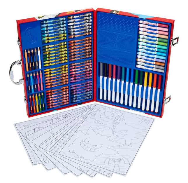 Set de arte de Pokémon imaginación de CRAYOLA (115 piezas), kit de arte para niños, artículos para colorear, juguetes de Pokémon, regalo de Pokémon para niños y niñas, edades 5+