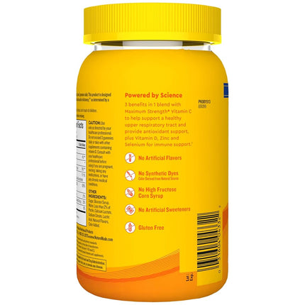 Nature Made Wellblends ImmuneMAX Gummies, Vitamin C, Zinc, and Vitamin D3, Immune Support Supplement, 42 Tangerine Flavor Gummies