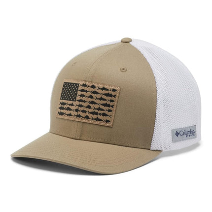 Gorra Columbia PFG de malla para hombre XXL, Tusk/White/Fish Flag, talla única