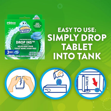 Scrubbing Bubbles Toilet Cleaner Drop Ins, 3 Count, 4.2 Ounce