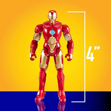 Hasbro Marvel Avengers Epic Hero Series Iron Man Repulsor Blast Battle Jet 4" Iron-Man Action Figure 2-Pack & Gear, Rot/Ausflug, Einfarbig (Getaway Solids)