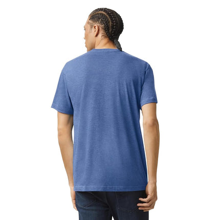 American Apparel Unisex's Tri-Blend Crewneck Short Sleeve Track T-Shirt, 2-Pack, Athletic Blue, XS