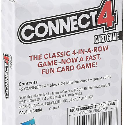 Hasbro Gaming Connect 4 Card Game for Kids Ages 6 and Up, 2-4 Players 4-in-A-Row Game