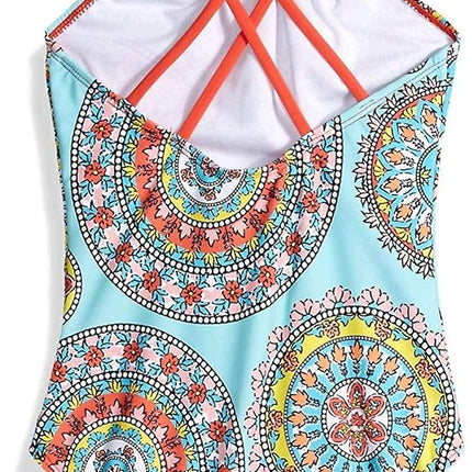 Maillot de bain une pièce Kanu Surf Jasmine Beach Sport Halter pour filles, Jasmine Multi, 14