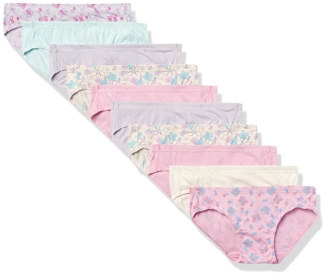 Hanes Toddler Girls Pure Comfort Briefs 10-Pack, 4