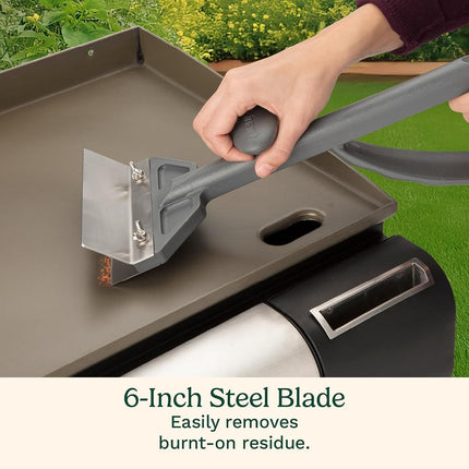 Cuisinart Griddle Scraper with 6" Wide Stainless Steel Blade, Easy Grip Handle (CCB-500C)