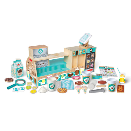 Melissa & Doug Cafetería de Juguete de Madera Barista | Juguete de Madera para Niños | Juego de Roles | Juguete Montessori | 3+ | Regalo para Niños o Niñas - Certificado FSC