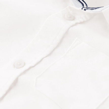 Gymboree Boys' and Toddler Long Sleeve Button Up Dress Shirts, Cloud White, 2T