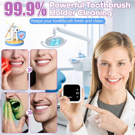 Toothbrush Sanitizer Holder, DRMXBU UV Electric Toothbrush Cleaner Case