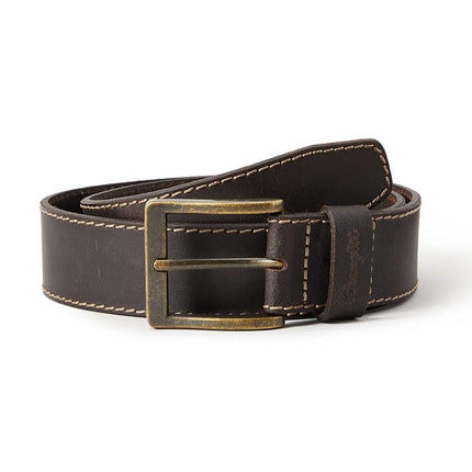 Wrangler Men's Stitched Belt, Brown, 110 UK