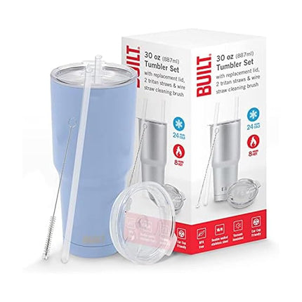 BUILT Double Walled Stainless Steel Tumbler Set wi