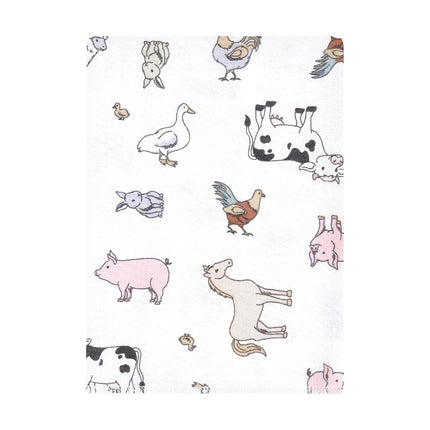 Bavoirs en flanelle Hudson Baby unisexe, lot de 12, motif monde agricole, taille unique