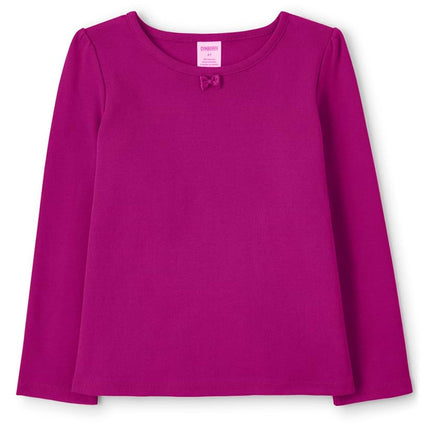 Camisa de manga larga básica para niñas y bebés Gymboree, Magic Magenta, 8