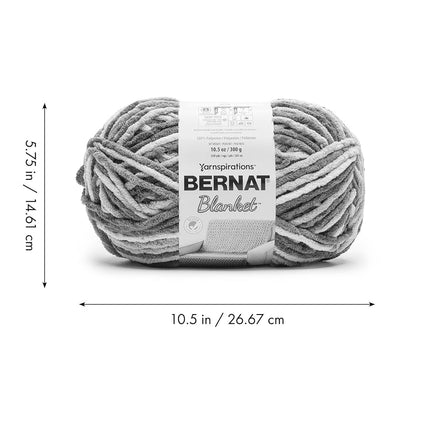 Bernat Blanket - 2 Pack of 220 Yards/10.5 oz Cozy Blue 100% Polyester Yarn