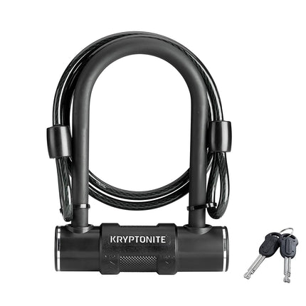 Kryptonite Bike U-Lock with Braided Steel Cable, H