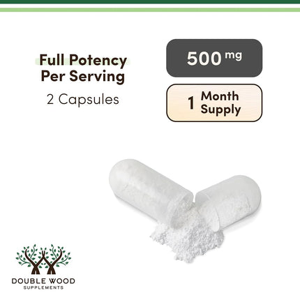 Double Wood Supplements Liposomal Glutathione Supplement 500mg per Serving, 60 Capsules (Vegan Safe, Manufactured in The USA, Non-GMO) Max Absorption Liposomal Glutathione by