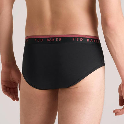 Ted Baker Men's Standard 4 Pack Cotton Stretch Briefs, Black Beauty