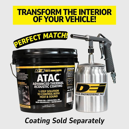 Design Engineering ATAC Spray Gun, Automotive Undercoating Spray Gun, Pneumatic Paint Sprayer, for Truck Bed Liner Coating, Rubberized Undercoat & More