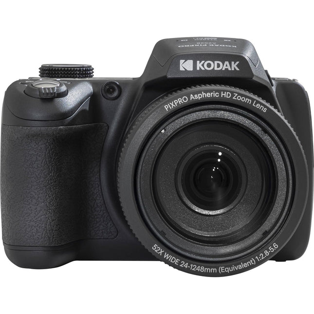 Cámara digital Kodak PIXPRO AZ528 (negra) paquete con tarjeta de memoria de 32GB + estuche para cámara + billetera para tarjetas de memoria + protectores de pantalla + accesorios