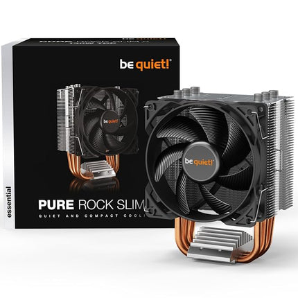 be quiet! Pure Rock Slim 2 air cooler, high cooling efficiency, optimized AMD mounting, easy installation, full configuration of RAM memory banks, three 6mm heat pipes, Pure Wings 2 92mm PWM fan