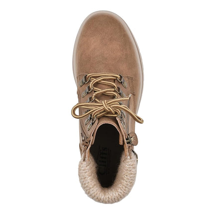 CLIFFS BY WHITE MOUNTAIN Women's Hearty Boot, Tan/Fabric/Sweater, 7.5 UK