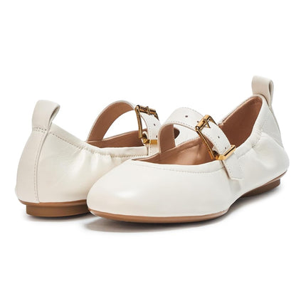 Cole Haan Women's Graclyn Mary Jane Ballet Flats, Ivory Leather, 4 UK