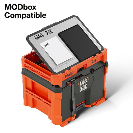 Klein Tools 54826MB MODbox Tray Work Top, Portable Worktop Surface, Multi-Use Workbench Top, Stainless Steel, Modular Work Surface