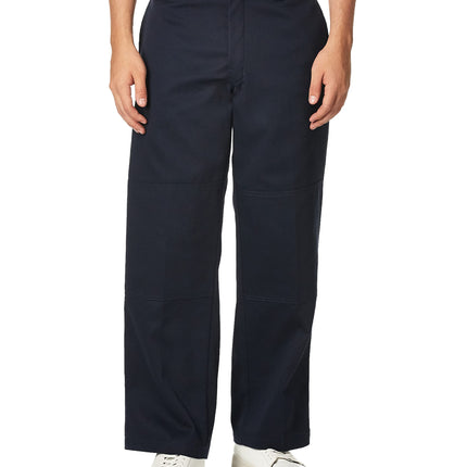 Dickies Mens Flex Regular Fit Double Knee Work Pants, Dark Navy, 32W x 34L