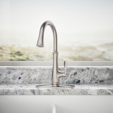 Grifo de cocina extraíble Bellera K-560-VS de Kohler, acero inoxidable vibrante