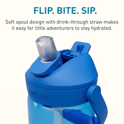 Camelbak THRIVE FLIP STRAW KIDS 415 ml – sport bottle – leak-proof – child-friendly size – easy drinking spout – ideal for on the go – True Blue, size: OS