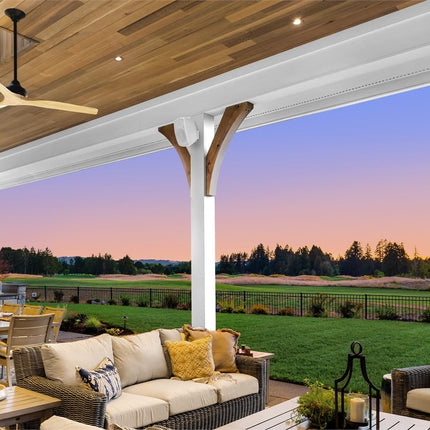 Monoprice WS-7B-62-W 6.5in. Weatherproof 2-Way 70V Indoor/Outdoor Speaker, White (Each) for Use in Whole Home Audio Systems, Restaurants, Bars, Retail Stores, Patio, Poolside, Garage