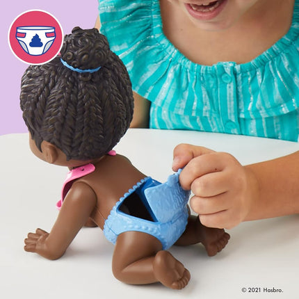 Baby Alive Lil Snacks Doll, 8-Inch Snack-Themed Eating Pooping Black-Haired Doll for Kids 3+