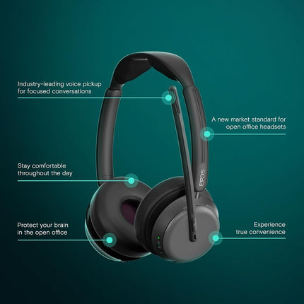 EPOS IMPACT 1060 ANC Stereo Bluetooth Headset mit Active Noice Cancelling (ANC)