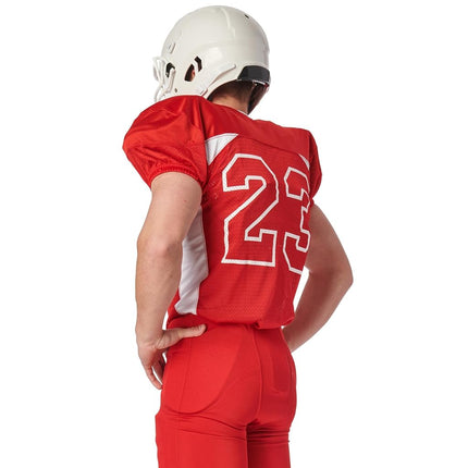 CHAMPRO Boys' Huddle Stretch Polyester Dazzle Youth Football Game Jersey Gold, White