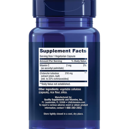 Life Extension Standardized Cistanche Capsules, 30 Count