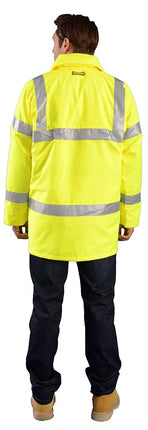 OccuNomix LUX-TJFS-YL Premium Five-Way (5-in-1) Parka Jacket, Class 3, 100% ANSI Polyester, Yellow, Large