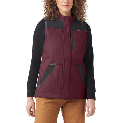 Chaleco Dickies Duratech Renegade para mujer, burdeos, grande, burdeos, grande