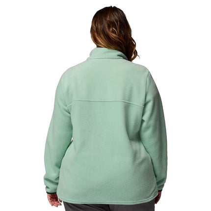 Columbia Women's Benton Springs 1/2 Snap Pull Over 2, Fleece Pull Over, New Mint/Rain Forest, S