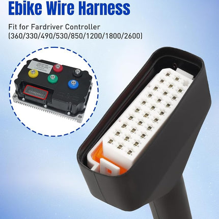 Fit for Fardriver Controller ESC Replacement Ebike Wire Harness, Electric Connecting Wire Harness Assembly for 360 330 490 530 850 1200 1800 2600