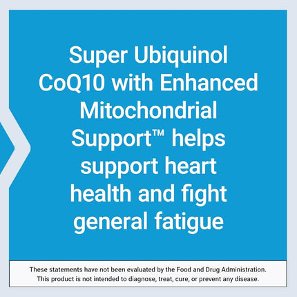 Life Extension Super Ubiquinol CoQ10 with Enhanced Mitochondrial Support 50mg, 30 Soft Gels (01427)