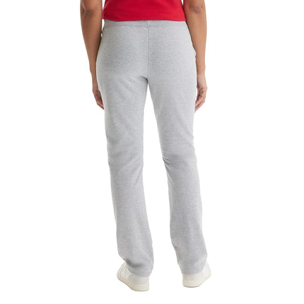 Hanes Women's Pants, Lightweight Pants for Women, Open Botton Sweats, French Terry, 31", Light Steel, S