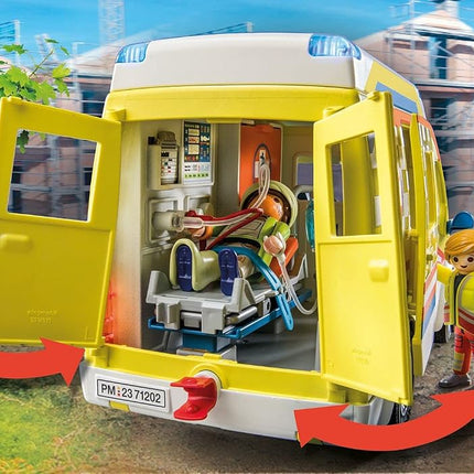 Playmobil 71202 City Life Ambulance with Lights and Sound, toy playset suitable for ages 4+